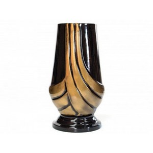 Ваза из полимергранита ВПЛ-1.006 Черная с золочением